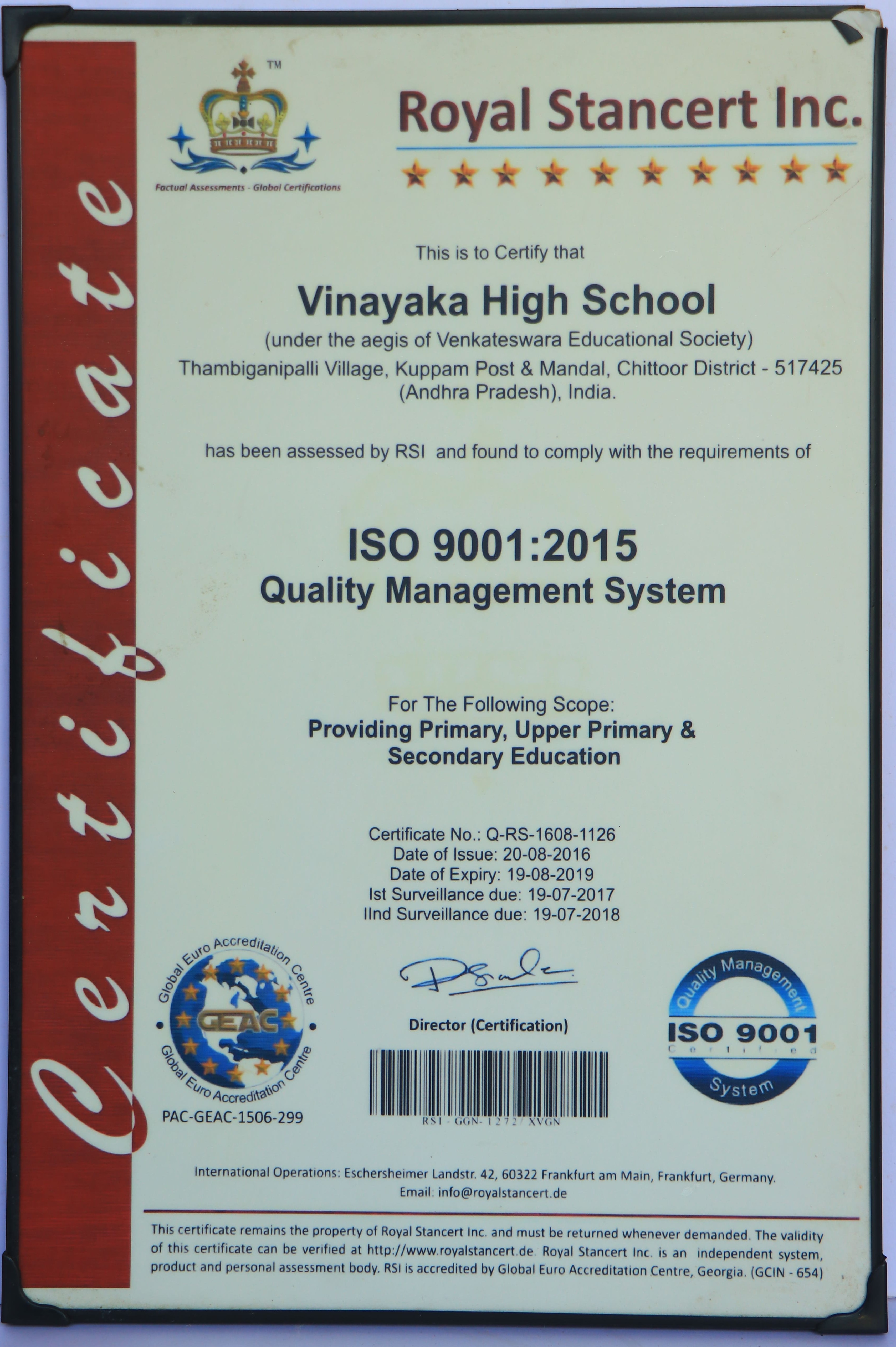 Certificate 11